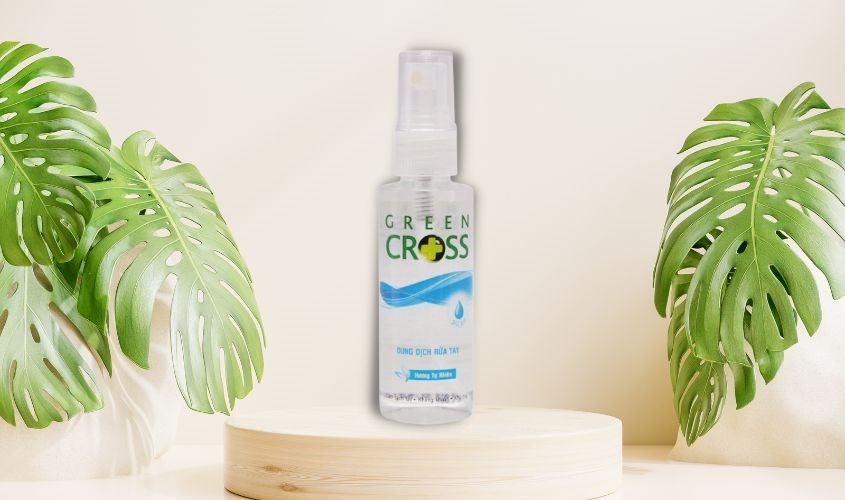 Xịt rửa tay khô Green Cross kháng khuẩn chai 70 ml hương tự nhiên