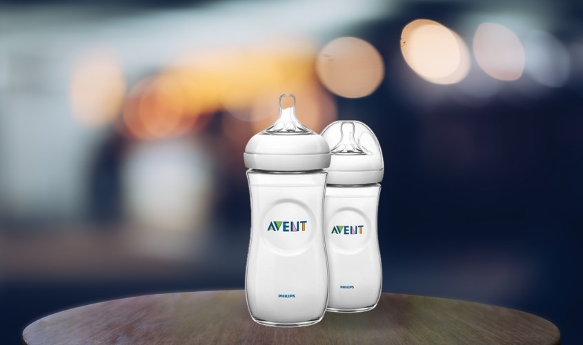 Combo 2 bình sữa nhựa PP Philips Avent SCF696/23 cổ rộng 330 ml (từ 6 tháng)