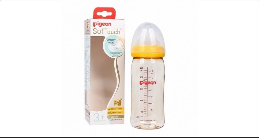 Bình sữa nhựa PPSU Pigeon Plus cổ rộng 240 ml