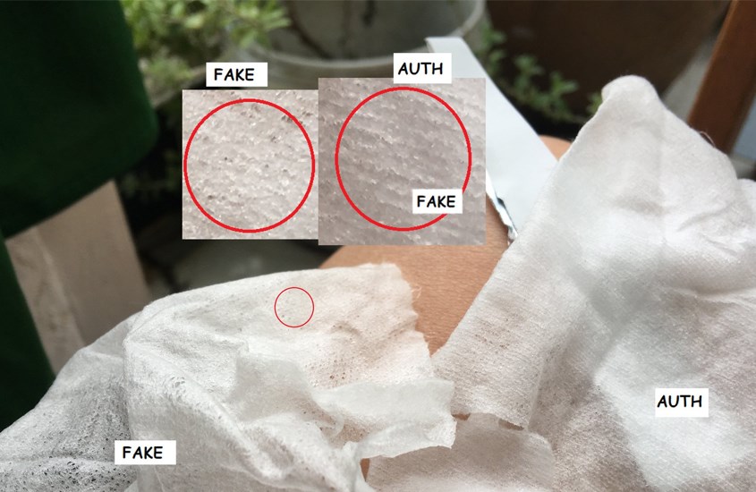 Phân biệt mặt nạ Innisfree thật giả thông qua màu sắc và chất liệu