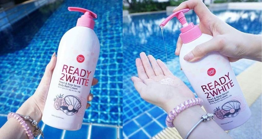 Sữa tắm Cathy Doll Ready 2 White hương hoa hồng 500 ml dưỡng trắng, dưỡng ẩm