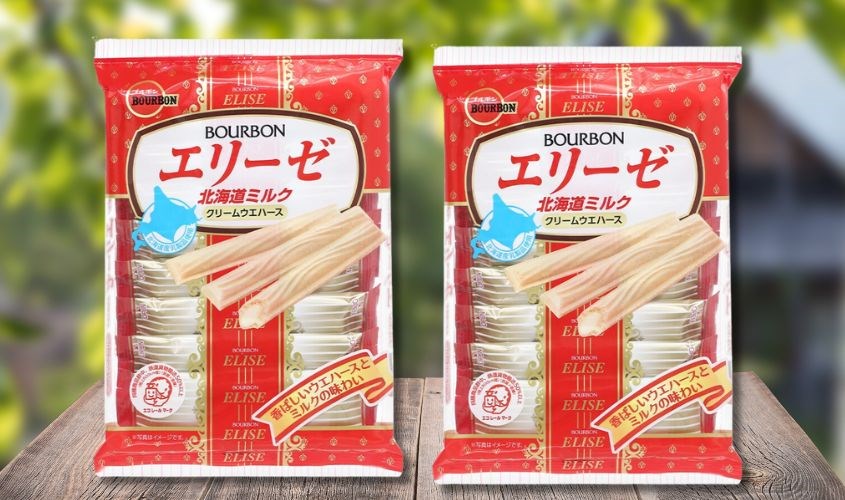 Bánh quy Bourbon vị sữa Hokkaido gói 57.6g