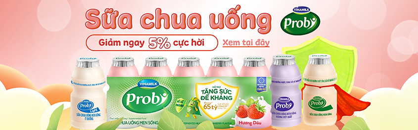 Sữa chua uống Probi giảm 5%