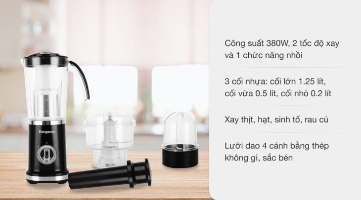 Máy xay sinh tố đa năng Kangaroo KG3B2 có giá bán 921.000 đồng (cập nhật vào tháng 05/2023, có thể thay đổi theo thời gian)