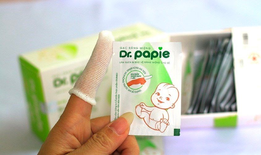 Gạc răng miệng Dr. Papie sợi Polyester (Từ 0 - 3 tuổi) Gạc răng miệng Dr. Papie sợi Polyester (Từ 0 - 3 tuổi)