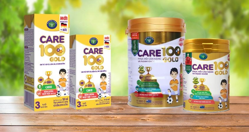 Các loại sữa Care 100 Gold hiện tại