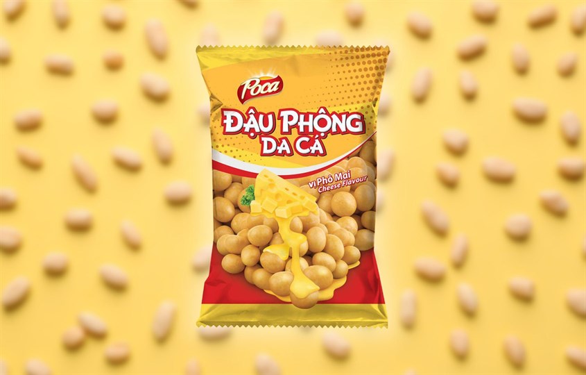 Đậu phộng da cá vị phô mai Poca gói 42g