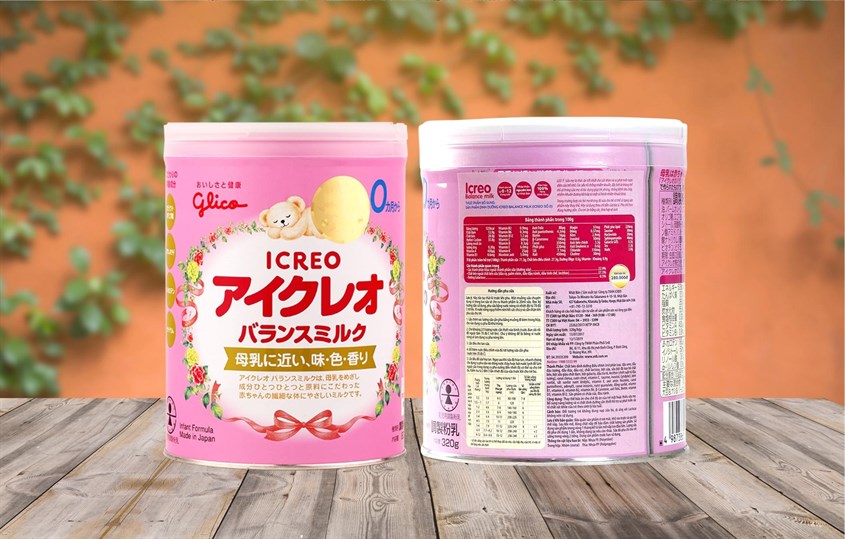 Sữa bột Glico Icreo số 0 vị thanh nhạt 800g (0 - 12 tháng)