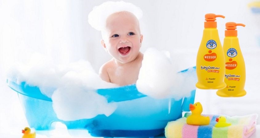 Sữa tắm gội cho bé Wesser 2 trong 1 hương phấn 500 ml