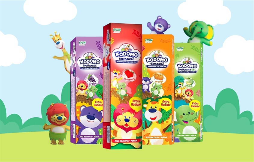 Kem đánh răng Kodomo có bao bì thiết kế đẹp mắt