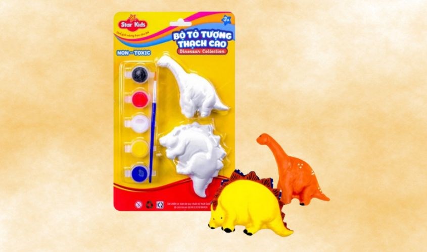 Bộ đồ chơi tô tượng thạch cao khủng long Star Kids K-121