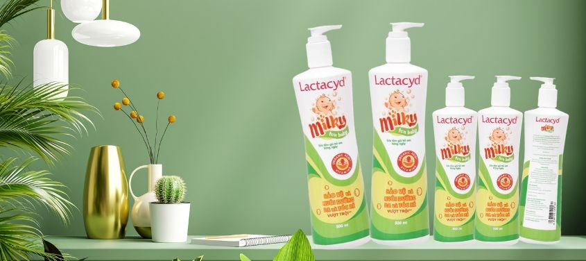 Sữa tắm gội cho bé Lactacyd Milky bảo vệ và nuôi dưỡng da hương dịu nhẹ 500 ml