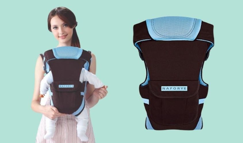 Địu em bé Naforye Hug Helper N99500 màu xanh dương cho bé dưới 30 tháng