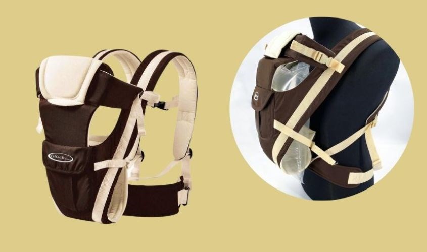 Địu em bé 4 in 1 Gluck baby GP708 màu nâu cho bé từ 3 - 25 tháng