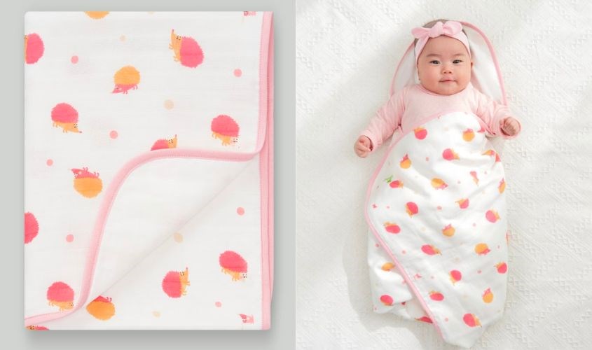 Khăn xô cotton Lullaby NH638P - Màu trắng hồng