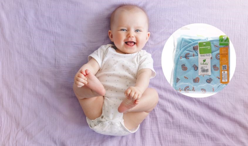 Chăn ủ cotton Lullaby NH680P 80x80 cm - Màu xanh