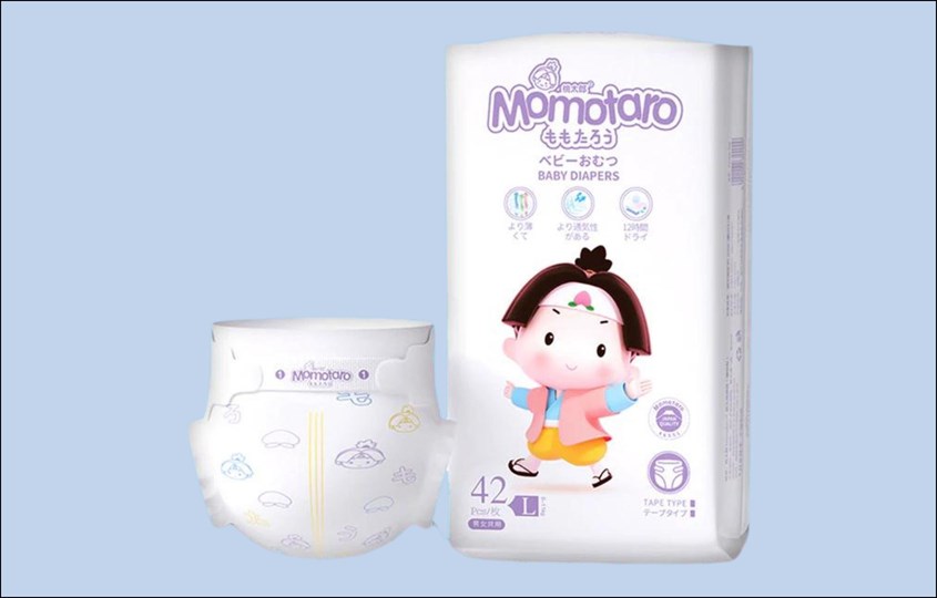 Mặt trước của bỉm Momotaro thật