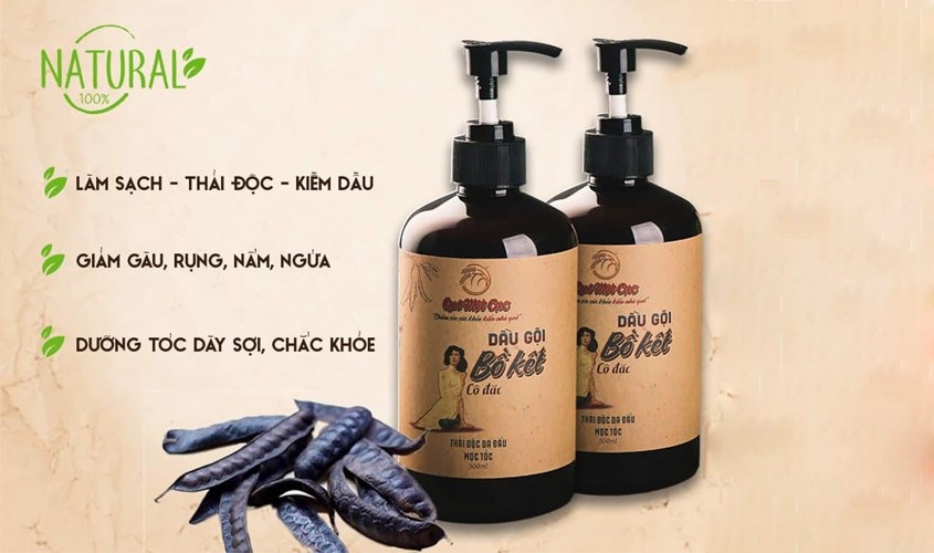 Dầu gội bồ kết cô đặc Quê Một Cục