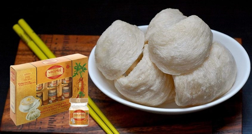 Hộp 6 hũ nước yến sào nhân sâm ít đường Win