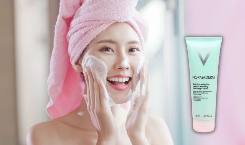 Sữa rửa mặt ngừa mụn và se nhỏ lỗ chân lông Vichy 125ml