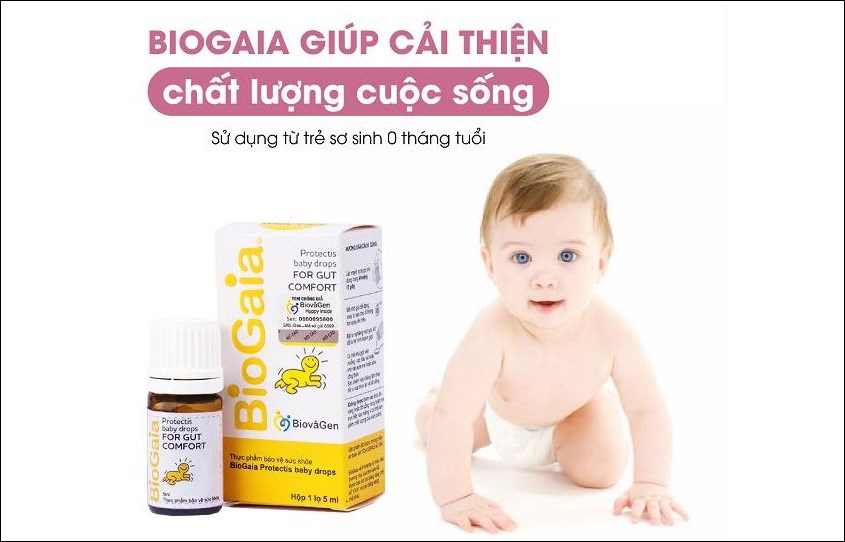 Đối với trẻ sơ sinh uống men Biogaia dạng nước