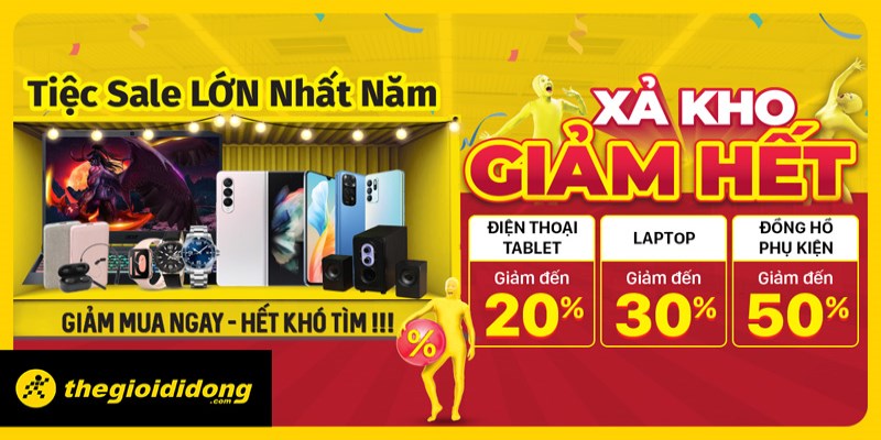 Tiệc Sale Lớn Nhất Năm - Xả Kho Giảm Hết