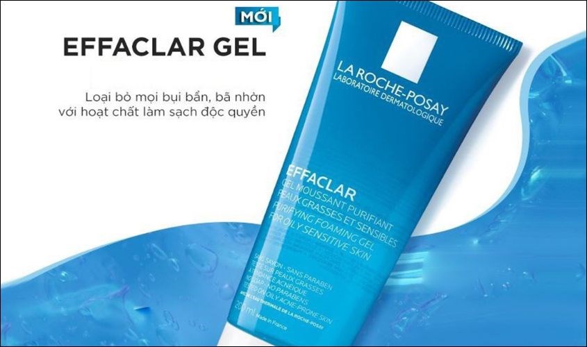 Gel rửa mặt làm dịu và giảm kích ứng cho da dầu mụn và da nhạy cảm La Roche-Posay Effaclar 200 ml