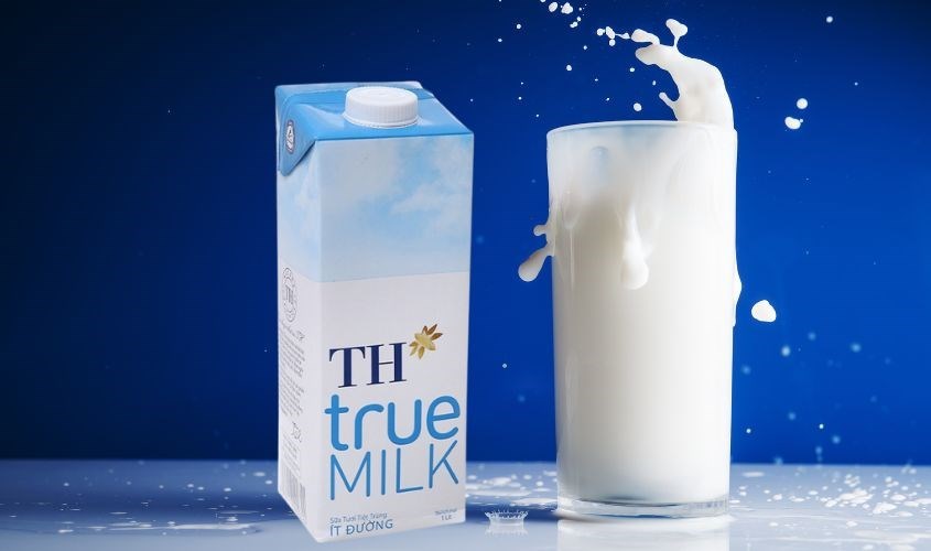 Thêm Sữa tươi TH true MILK ít đường 1 lít vào để đổi hương vị