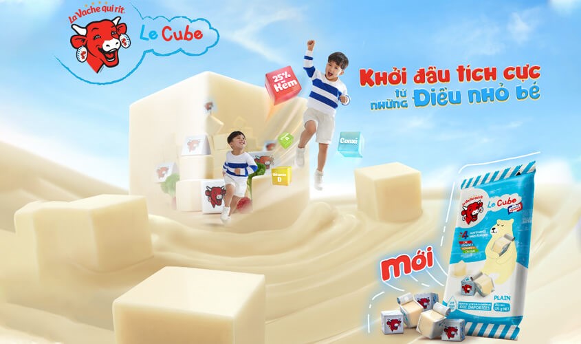 Phô mai Con Bò Cười Le Cube vị sữa gói 15 viên 78g (từ 1 tuổi)
