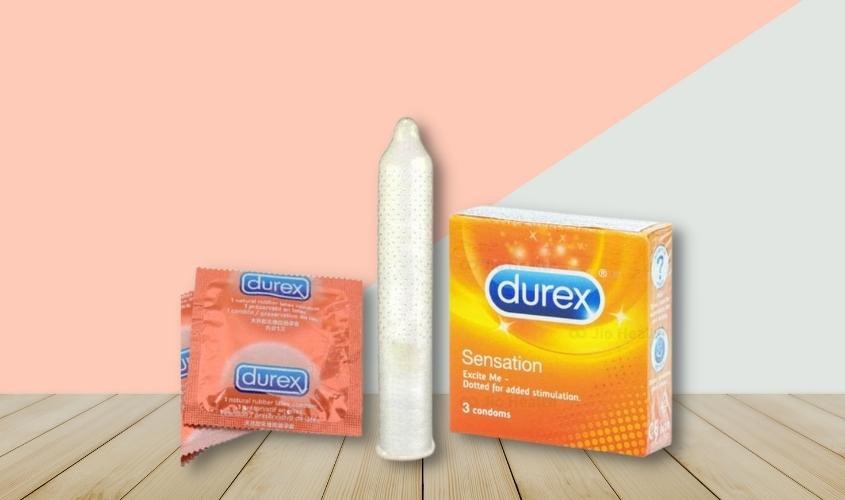 Bao cao su có gai Durex Sensation