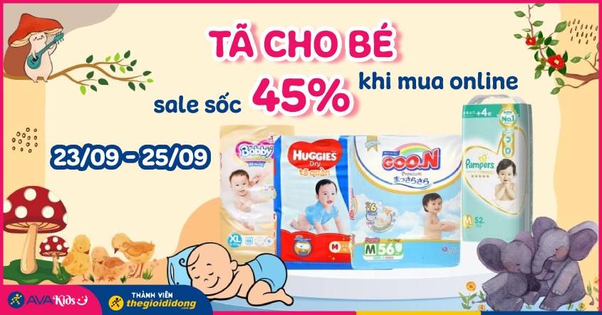 tã cho bé giảm 45%