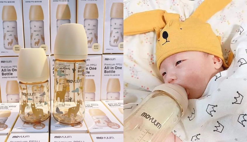 Bình sữa Moyuum được làm từ nhựa PPSU, rất an toàn với trẻ nhỏ