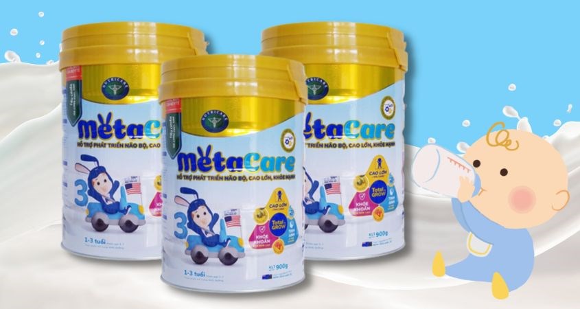 Sữa bột MetaCare số 3 900g (12 - 36 tháng) giúp bé thông minh, cao lớn mỗi ngày