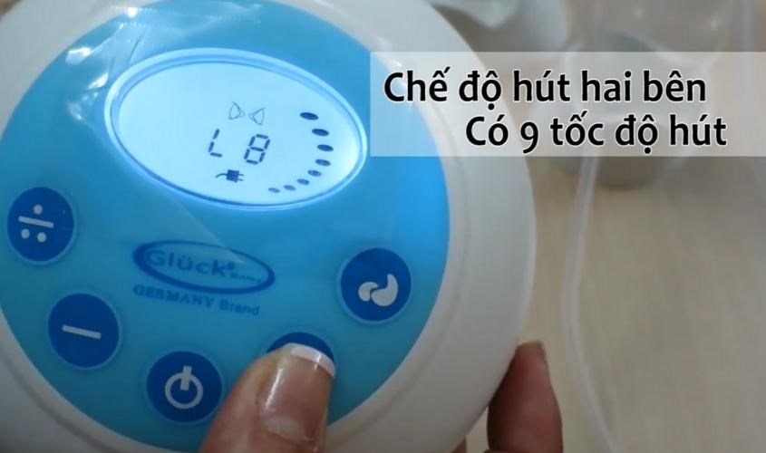 Điều chỉnh 9 tốc độ hút khác nhau ở cả 2 bên ngực