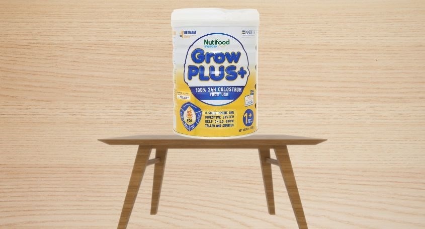 Sữa bột Nutifood GrowPLUS+ 850g (trên 1 tuổi) cung cấp Lysine cho cơ thể bé