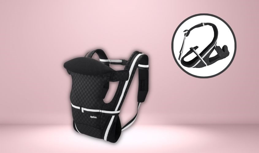 Địu em bé Aprica Pitta màu đen cho bé từ 0 - 36 tháng 