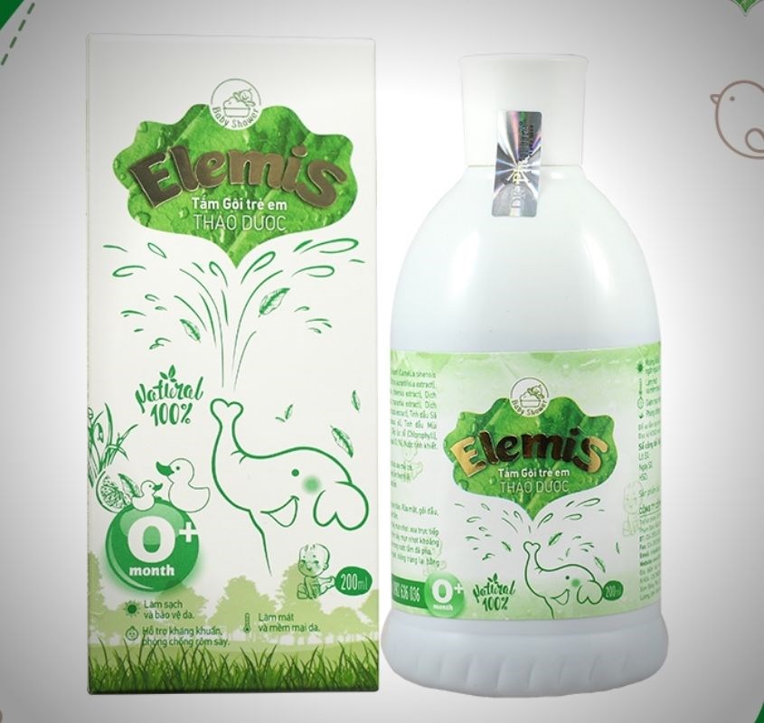 Nước tắm gội cho bé DK Pharma Elemis chiết xuất thảo dược 200 ml