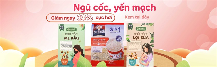 Ngũ cốc, yến mạch giảm ngay 10%