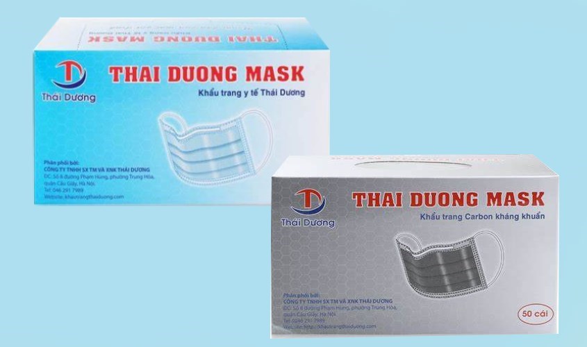 Khẩu trang Thái Dương có thiết kế thông minh với thanh nẹp mũi bằng nhựa cố định khẩu trang ôm sát mặt