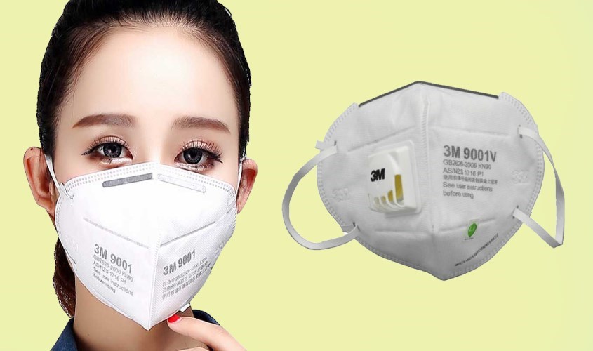 Khẩu trang 3M sở hữu thiết kế van thở một chiều tạo cảm giác thoải mái khi đeo