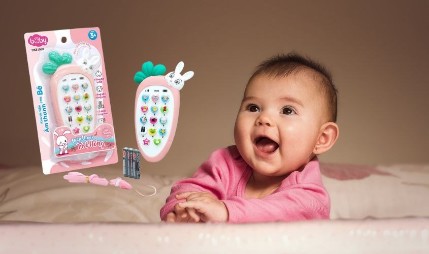 Đồ chơi điện thoại thỏ hồng Duka DK81050