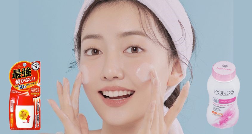 Sử dụng kết họp phấn rôm Pond