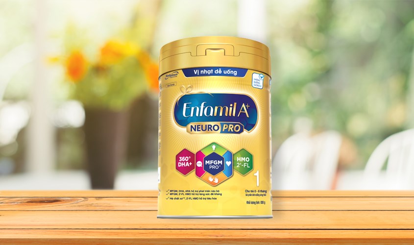 Sữa bột Enfamil A+ Neuropro số 1 vị nhạt dễ uống 830g (0 - 6 tháng) 