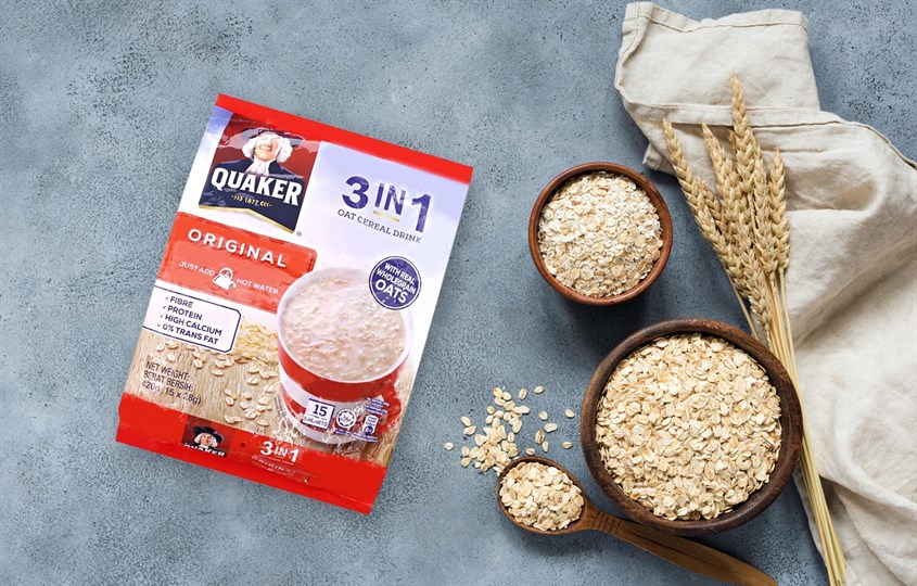 Yến mạch nguyên chất cán mỏng vị truyền thống Quaker 420g