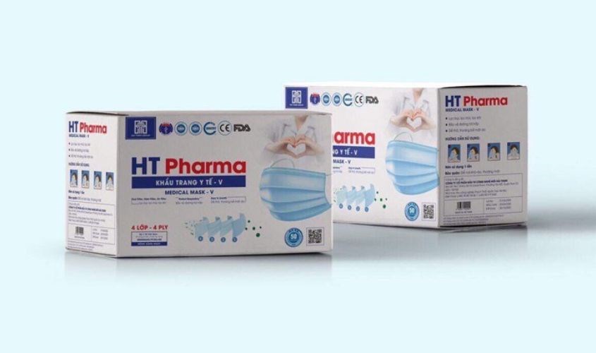Khẩu trang y tế HT PHARMA kháng khuẩn cao