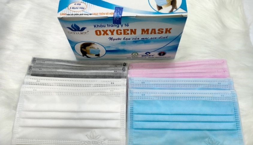 Khẩu trang 4 lớp Sen Việt Oxygen Mask 