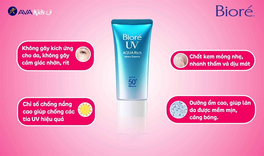 Sữa chống nắng Biore có kết cấu dạng lỏng dễ thẩm thấu vào da