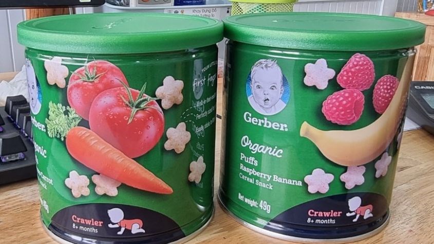 Bánh ăn dặm Gerber vị cà chua, cà rốt hộp 49g (từ 8 tháng)