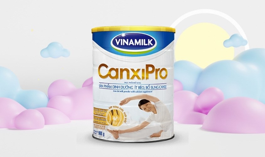 Sữa Vinamilk Canxipro là dòng sữa bổ sung Canxi đang được tin dùng