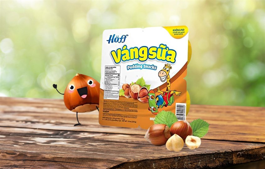 Lốc 4 hũ váng sữa Hoff vị hạt dẻ 55g